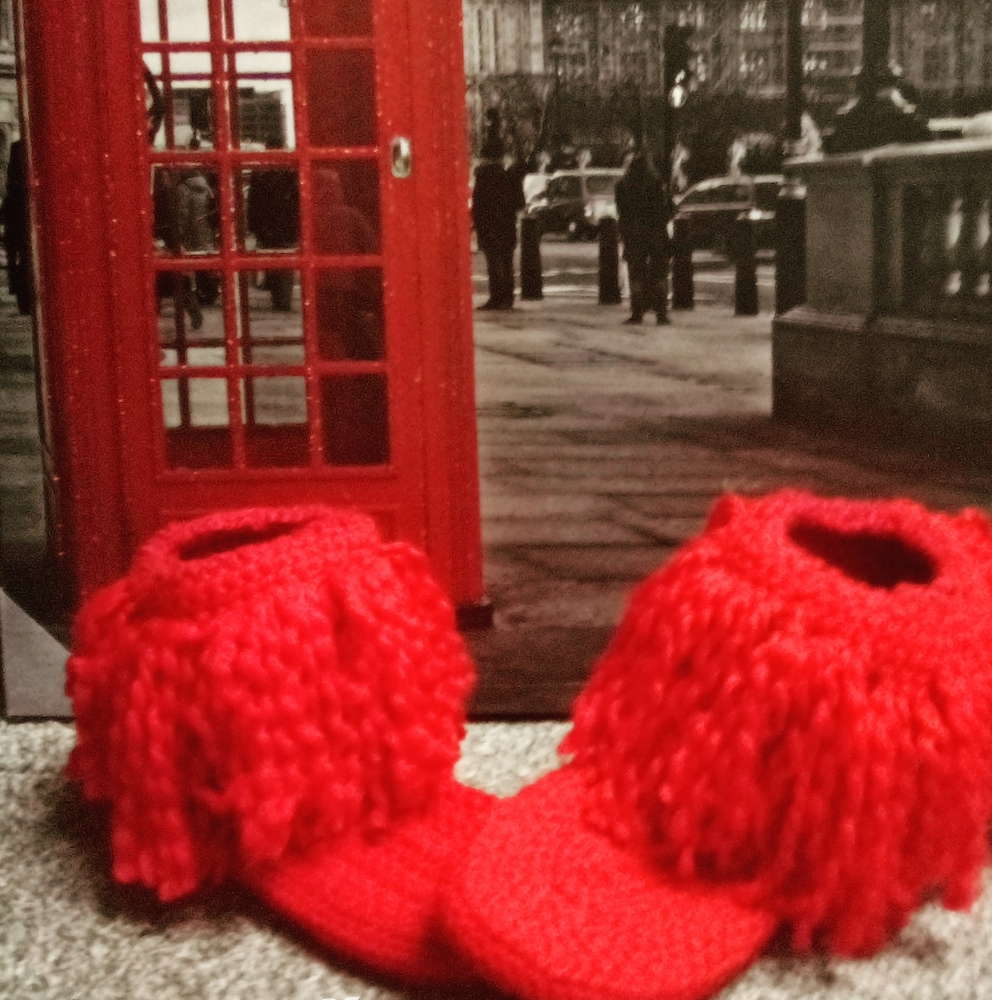 Red Crochet FlipFlop Boots